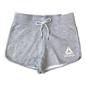 New Reebok Womens Relaxed Fit Sift Short Grey Heather Soft Fleece, Medium NWT